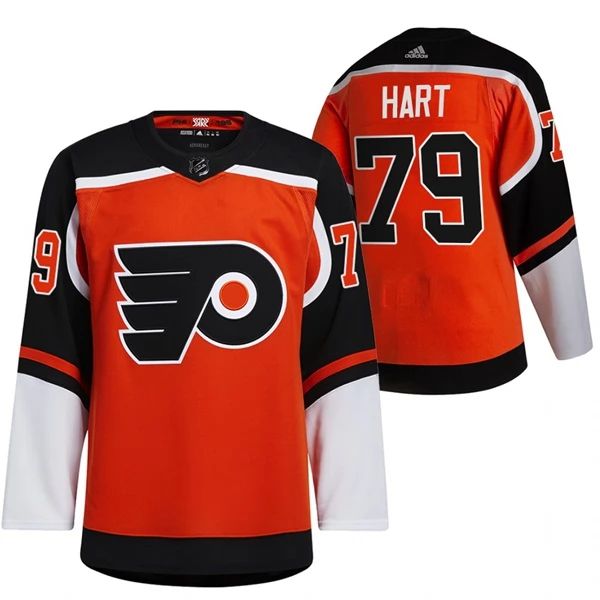 Philadelphia Flyers Trikot Carter Hart 79 2022 Reverse Retro Oranger Authentic